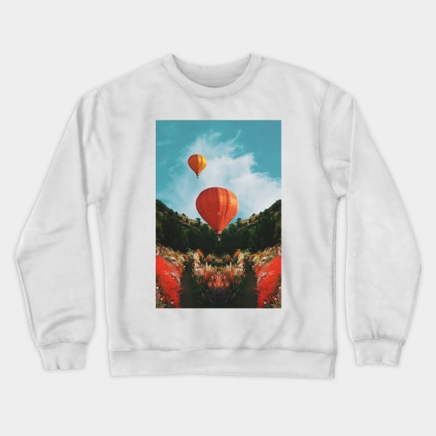 Hot Air Crewneck Sweatshirt by lacabezaenlasnubes